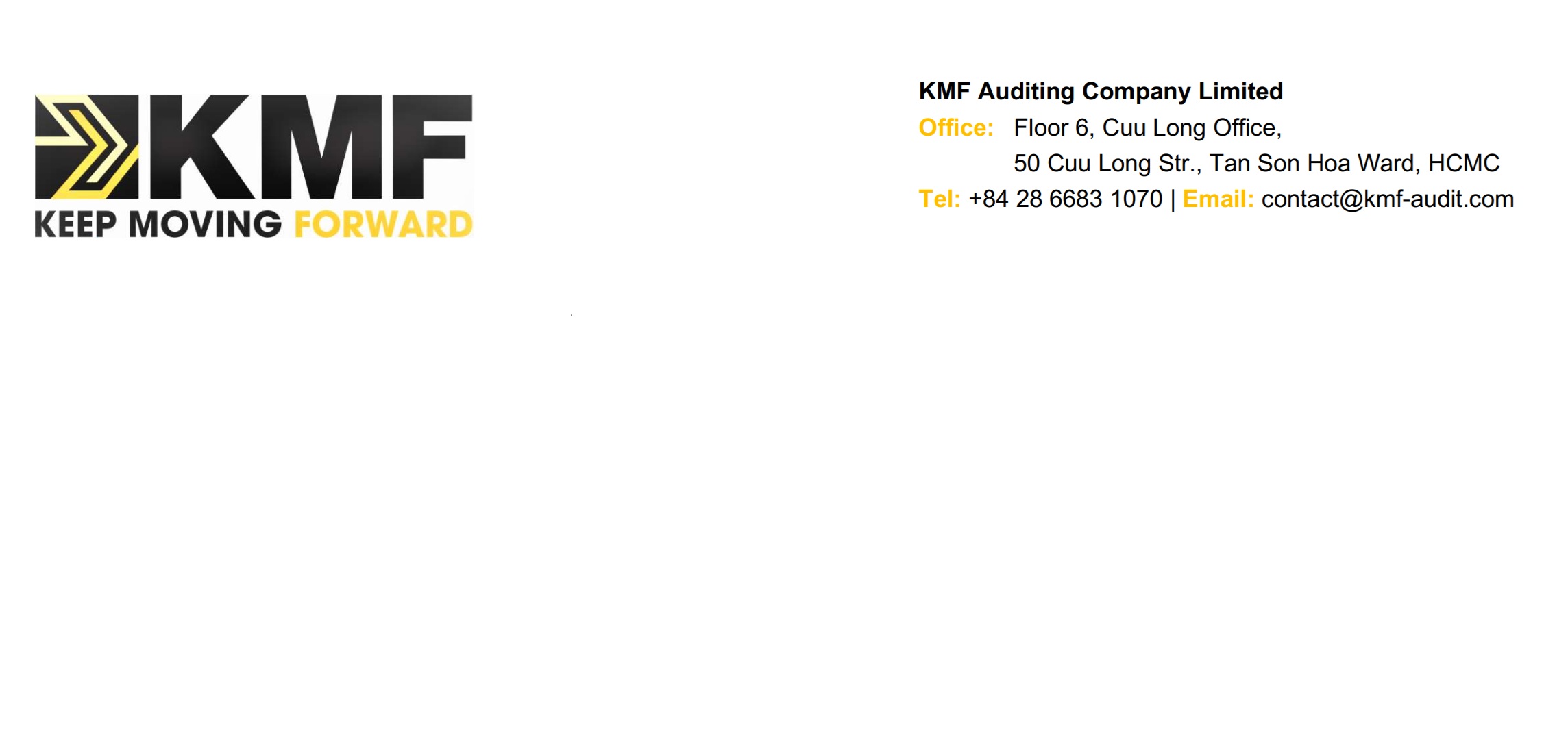 Công ty TNHH Kiểm toán KMF tuyển dụng Sinh viên thực tập năm 2025 